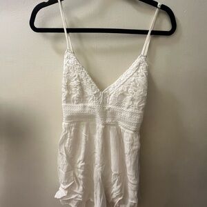 Aeropostale White Textured Romper